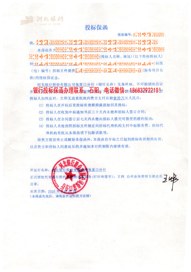 投標(biāo)保函 投標(biāo)保函